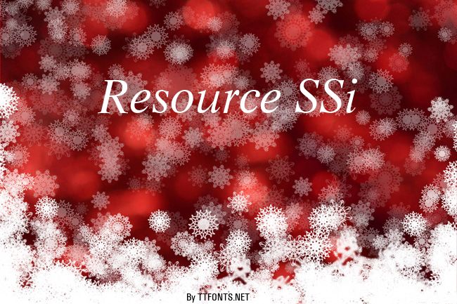 Resource SSi example